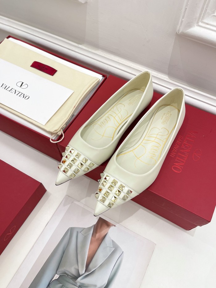 Valentino Womens Shoes ROCKSTUD SLINGBACK PUMP WITH SCULPTED HEEL IN KIDSKIN with Original Box