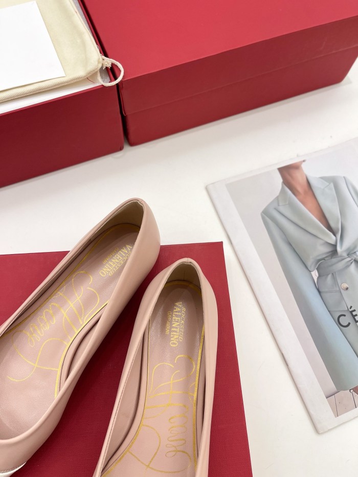 Valentino Womens Shoes ROCKSTUD SLINGBACK PUMP WITH SCULPTED HEEL IN KIDSKIN with Original Box