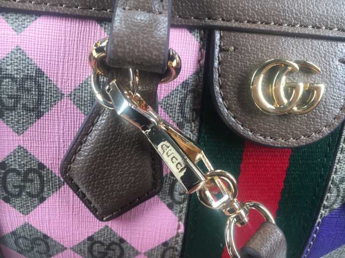 Gucci Womens Mens Bags Crossbody Handbags Luxury GG Shoulder Bag Leather Luxury Brand 547551 UQHBB 9885 GG Supreme Ophidia Small Tote Bag