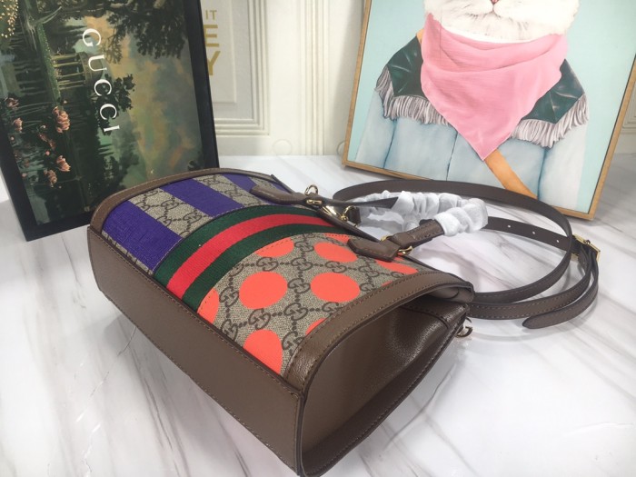 Gucci Womens Mens Bags Crossbody Handbags Luxury GG Shoulder Bag Leather Luxury Brand 547551 UQHBB 9885 GG Supreme Ophidia Small Tote Bag