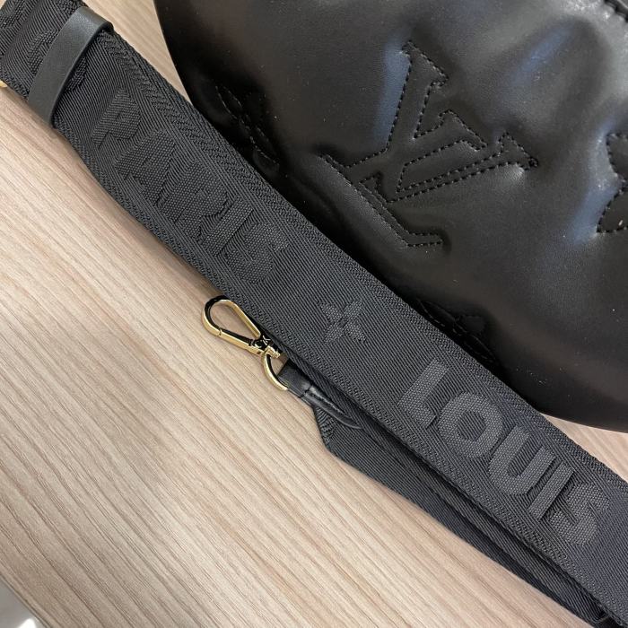 Louis Vuitton Womens Bags Shoulder Messenger Bag Luxury Brand M59799 OVER THE MOON Black Quilted and embroidered smooth calf leather with Original Box