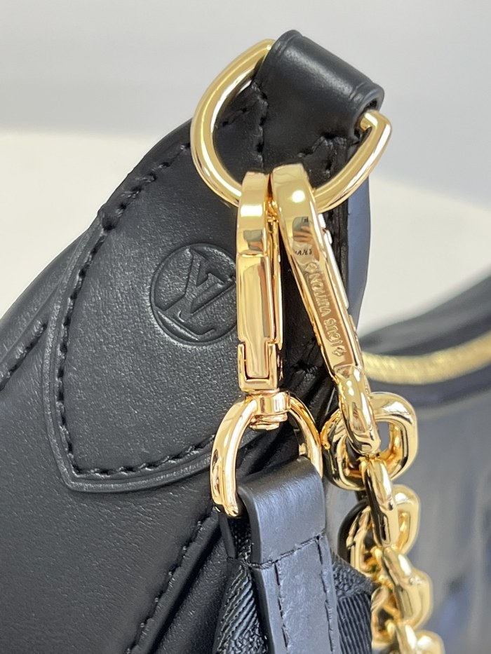 Louis Vuitton Womens Bags Shoulder Messenger Bag Luxury Brand M59799 OVER THE MOON Black Quilted and embroidered smooth calf leather with Original Box