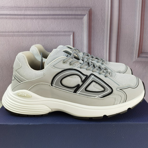 Dior Womens Shoes Sneakers Luxury Brand Christian Dior B30 SNEAKER Dior Gray Mesh and Technical Fabric Unisex Design with Original Box 3SN279ZRD_H868