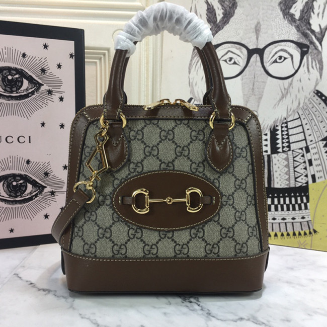 Gucci Womens Bags Shoulder Messenger Bag Luxury Brand Gucci Horsebit 1955 mini top handle bag 640716 92TCG 8563 with Original Box