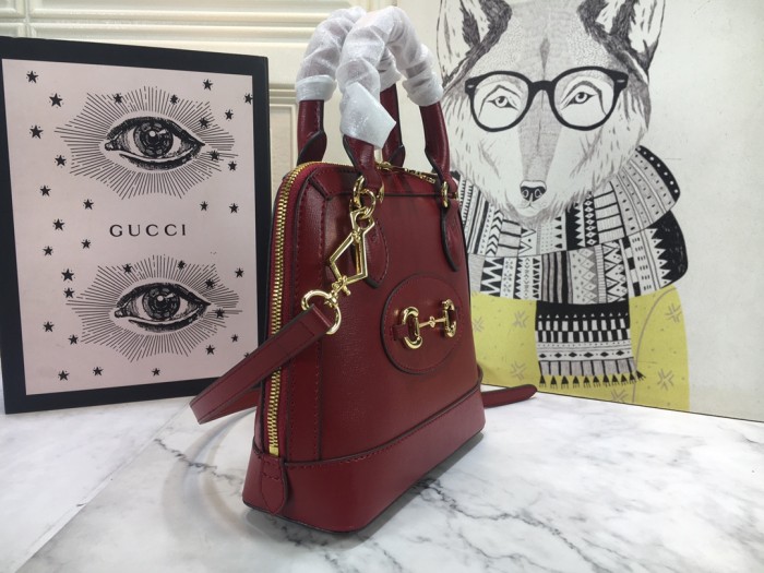 Gucci Womens Bags Shoulder Messenger Bag Luxury Brand Gucci Horsebit 1955 mini top handle bag 640716 92TCG 8563 with Original Box