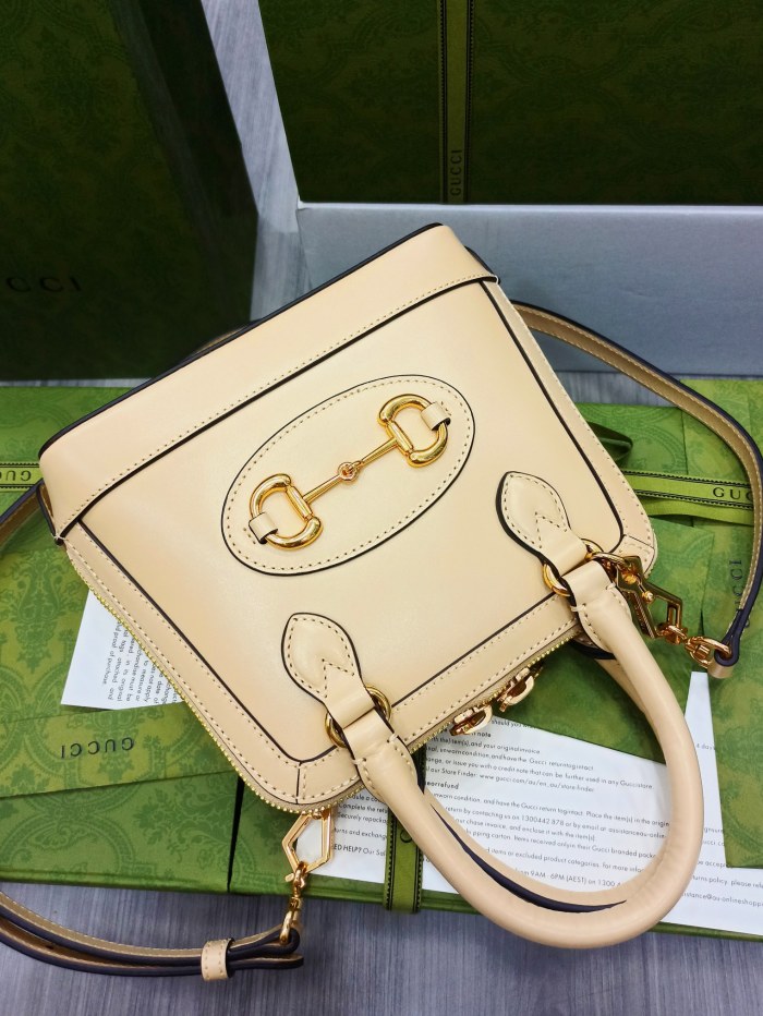 Gucci Womens Bags Shoulder Messenger Bag Luxury Brand Gucci Horsebit 1955 mini top handle bag 640716 0YK0G 9830 with Original Box