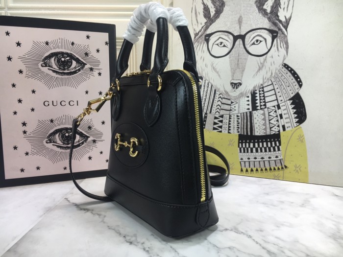 Gucci Womens Bags Shoulder Messenger Bag Luxury Brand Gucci Horsebit 1955 mini top handle bag 640716 0YK0G 1000 with Original Box