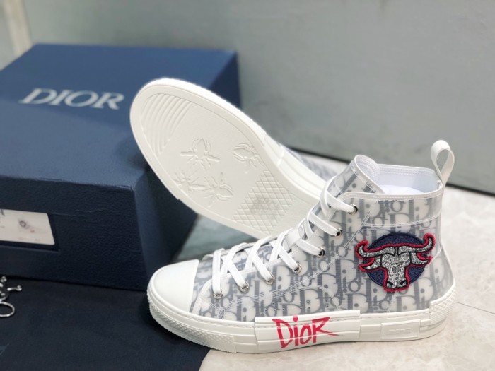 Dior Women Shoes Sneakers Casual Luxury Brand B23 High-Top Sneaker with Original Box