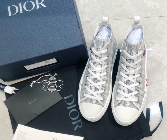 Dior Women Shoes Sneakers Casual Luxury Brand B23 High-Top Sneaker with Original Box