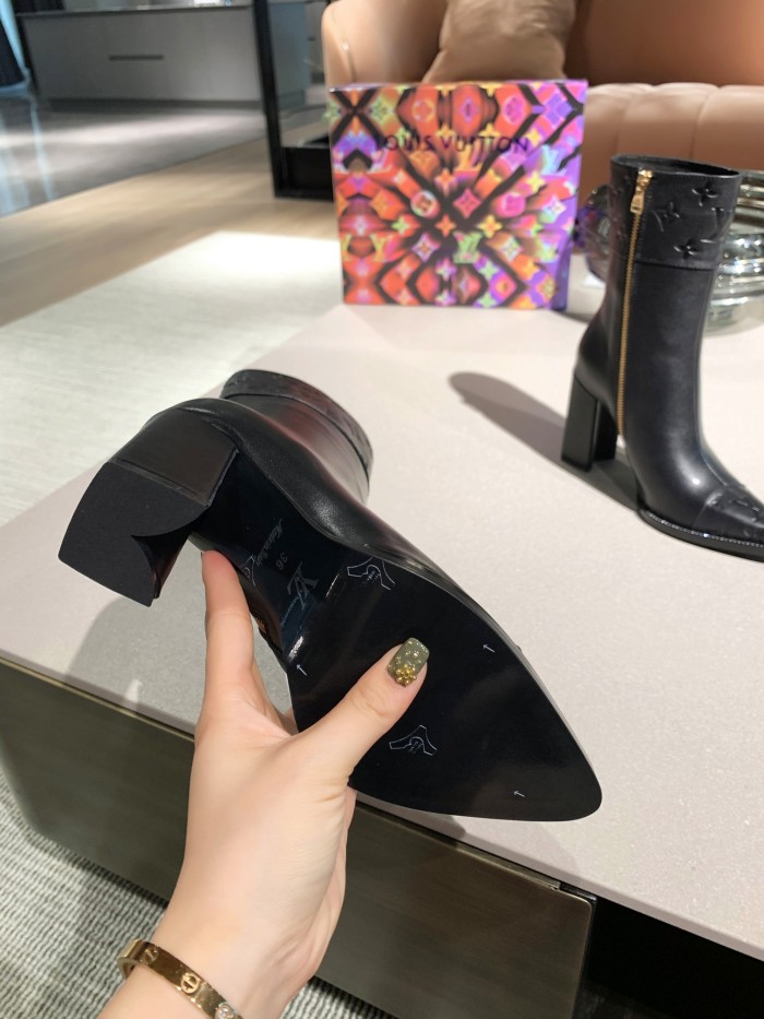Louis Vuitton Women Shoes Boots Luxury Brand ANKLE BOOT 9cm Heel with Original Box