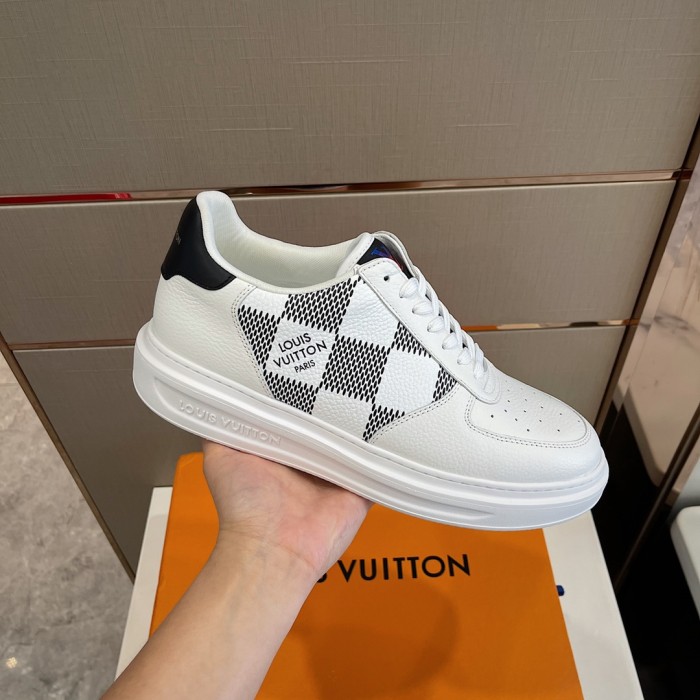 Louis Vuitton Men Shoes Fashion Sneakers RIVOLI Beverly Hills SNEAKER Luxury Brand Casual Shoes with Original Box