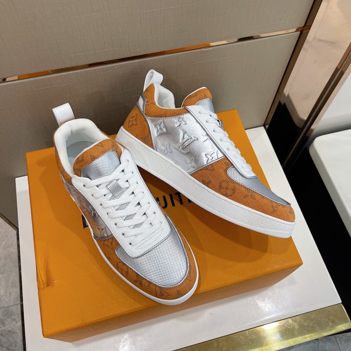 Louis Vuitton Men Shoes Fashion Sneakers RIVOLI Beverly Hills SNEAKER Luxury Brand Casual Shoes with Original Box