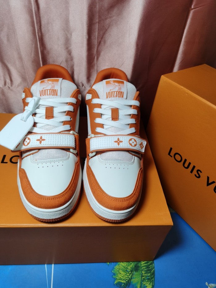 Louis Vuitton Men Shoes Fashion Sneakers Design Luxury Brand LV TRAINER SNEAKER with Original Box 1A9ZBI