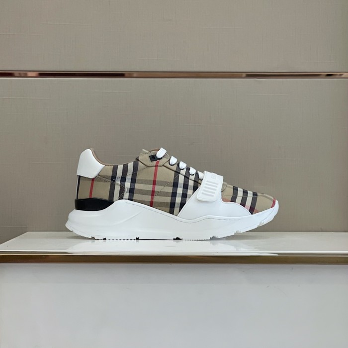 Burberry Men Shoes Fashion Sneakers Luxury Brand Vintage Cotton Sneaker with Original Box