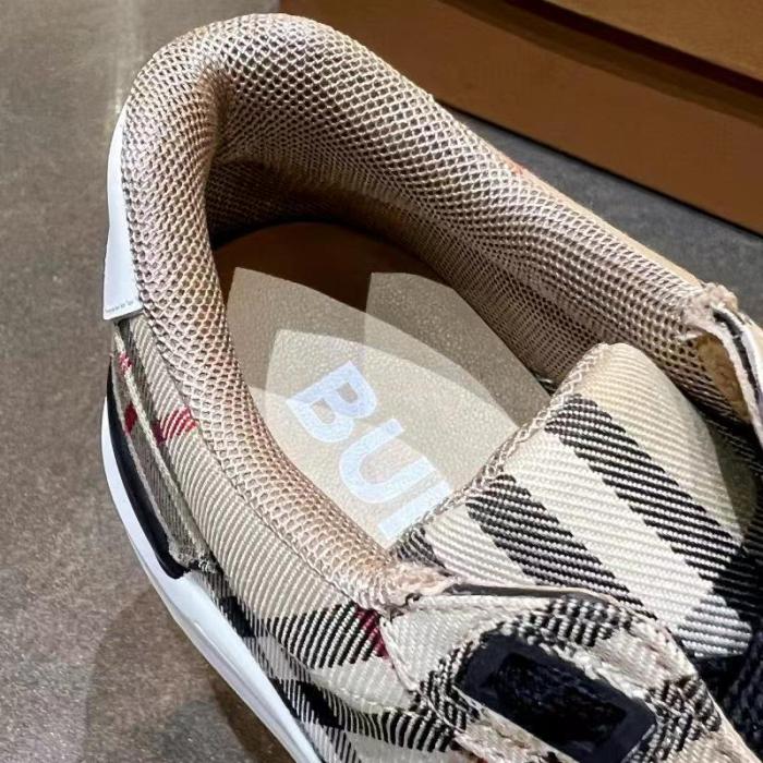 Burberry Men Shoes Fashion Sneakers Luxury Brand Vintage Cotton Sneaker with Original Box