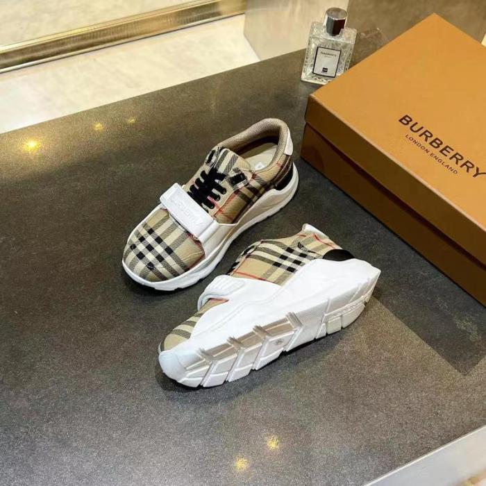 Burberry Men Shoes Fashion Sneakers Luxury Brand Vintage Cotton Sneaker with Original Box