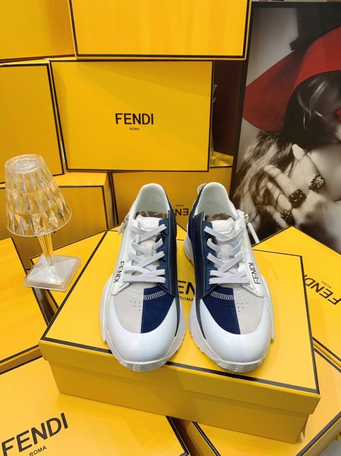 Fendi Mens Shoes Fashion Sneakers Luxury Brand Casual Fendi Flow Low-Top Sneakers Shoes for Men with Original Box