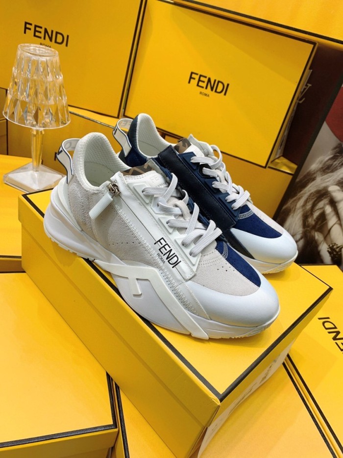 Fendi Mens Shoes Fashion Sneakers Luxury Brand Casual Fendi Flow Low-Top Sneakers Shoes for Men with Original Box