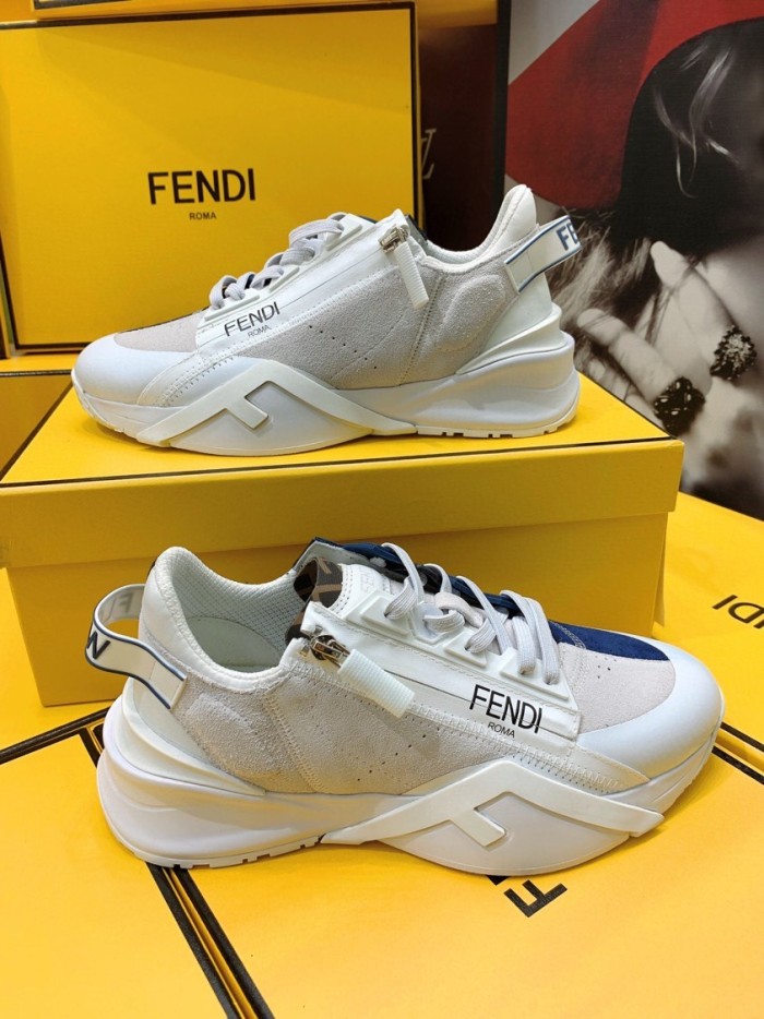 Fendi Mens Shoes Fashion Sneakers Luxury Brand Casual Fendi Flow Low-Top Sneakers Shoes for Men with Original Box