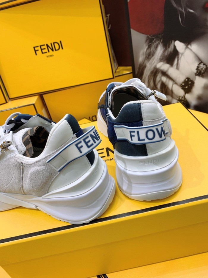 Fendi Mens Shoes Fashion Sneakers Luxury Brand Casual Fendi Flow Low-Top Sneakers Shoes for Men with Original Box