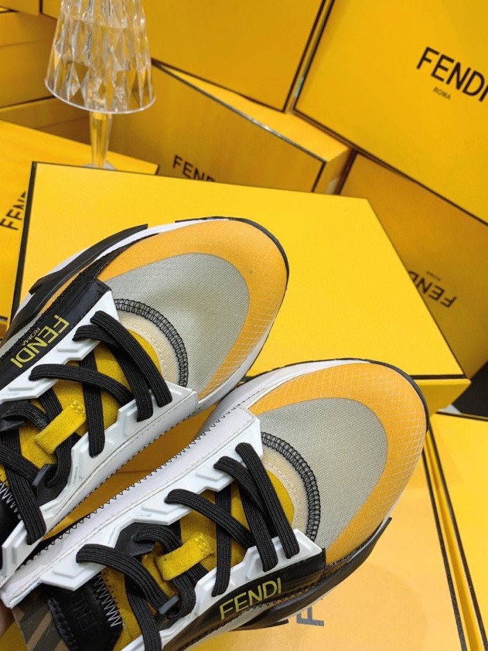 Fendi Mens Shoes Fashion Sneakers Luxury Brand Casual Fendi Flow Low-Top Sneakers Shoes for Men with Original Box