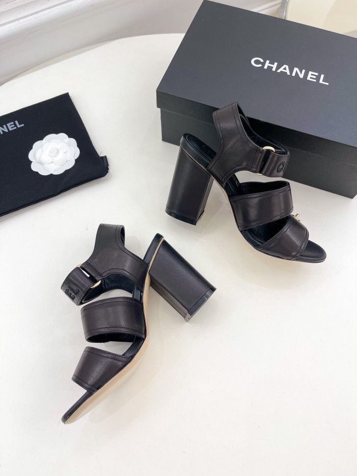 Chanel Womens Shoes Sandals Slippers Luxury Brand Design with Original Box Women Sandals 8cm Heel