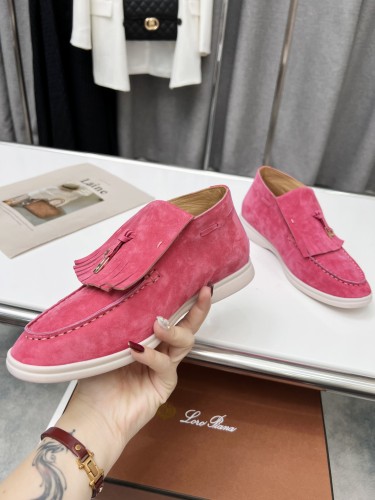 Loro Piana Womens Shoes Loafers Casual Design Luxury Brand Fashion Shoes for Women with Original Box