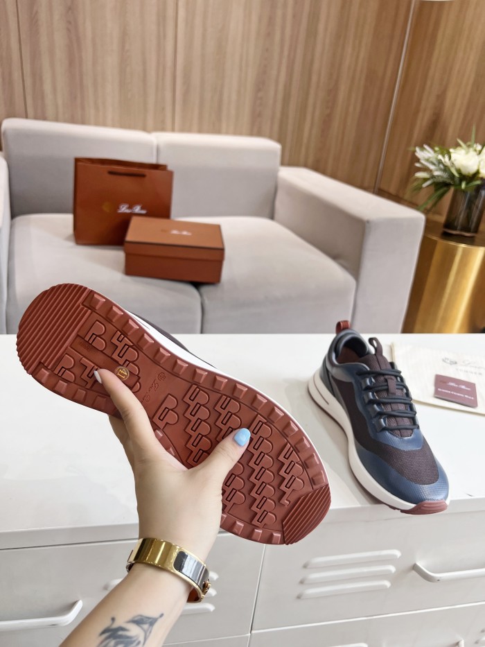 Loro Piana Mens Shoes Sneakers Casual Design Luxury Brand Fashion Shoes for Men with Original Box Week End Walk Casual Shoes