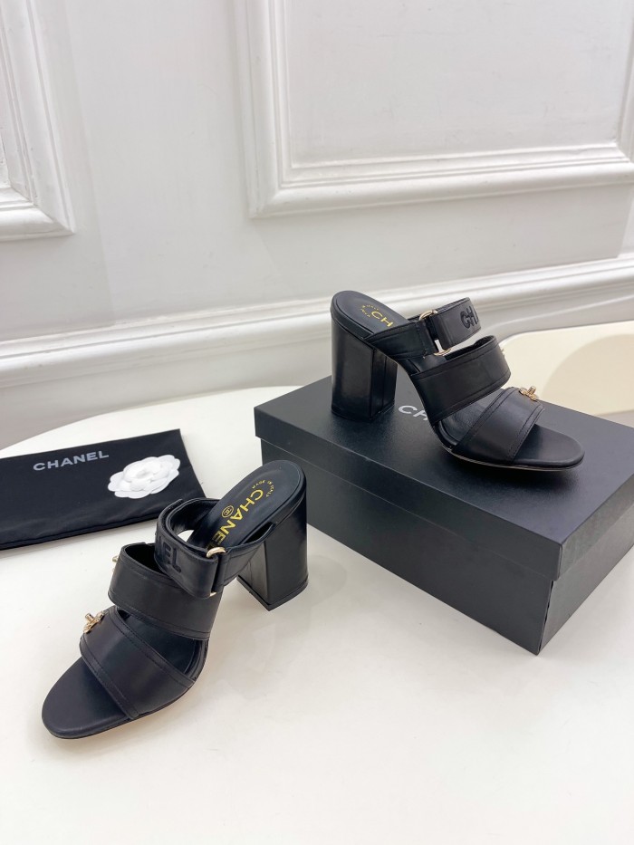 Chanel Womens Shoes Sandals Slippers Luxury Brand Design with Original Box Women Sandals 8cm Heel