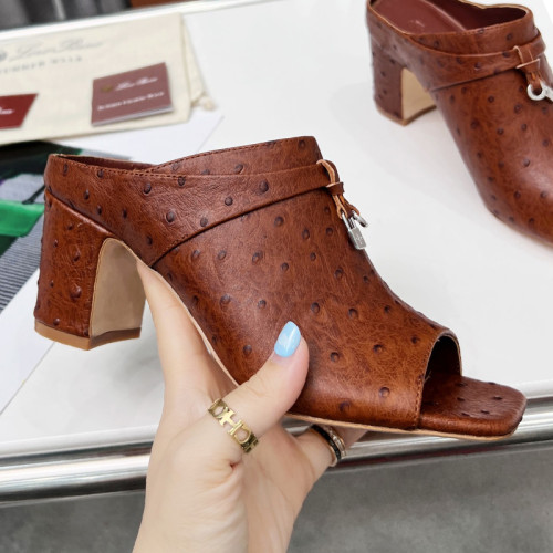 Loro Piana Womens Shoes Sandals Slippers Casual Design Luxury Brand Fashion Shoes for Women with Original Box 6cm Heel