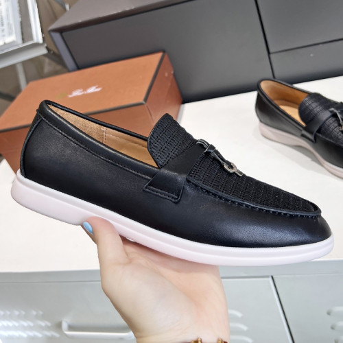 Loro Piana Womens Shoes Loafers Casual Design Luxury Brand Fashion Shoes for Women with Original Box