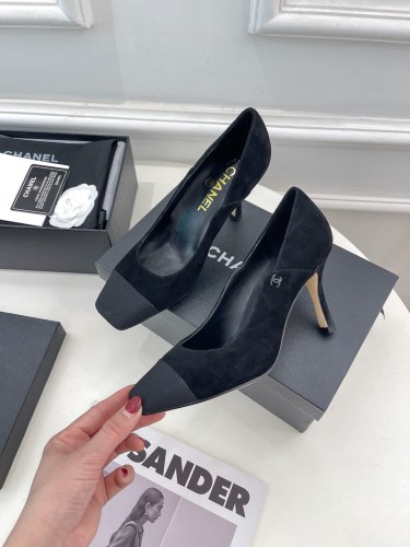 Chanel Womens Shoes Pumps Sandals Luxury Brand Design with Original Box Women Slippers 8cm Heel Pumps