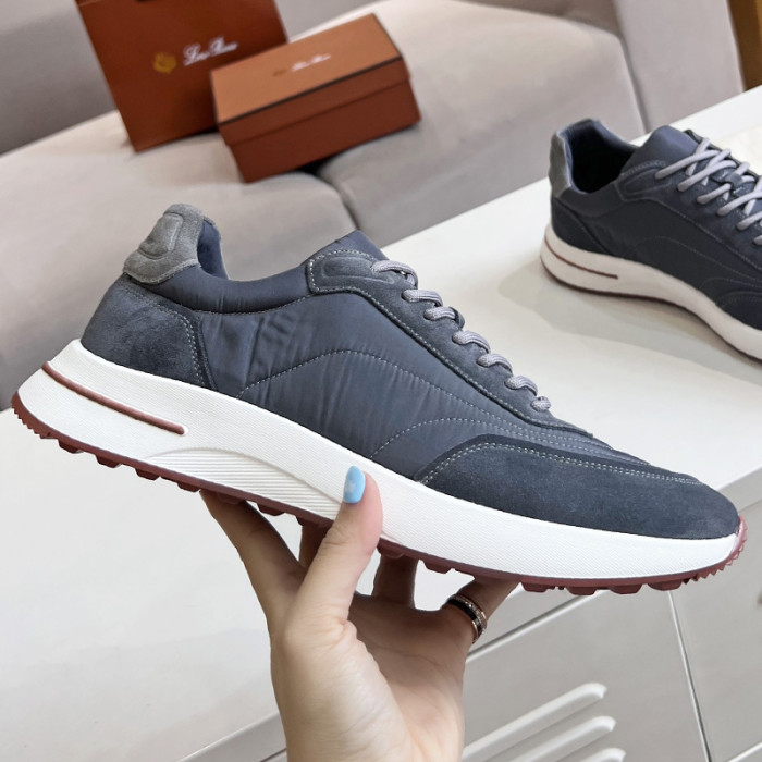 Loro Piana Mens Shoes Sneakers Casual Design Luxury Brand Fashion Shoes for Men with Original Box Week End Walk Casual Shoes