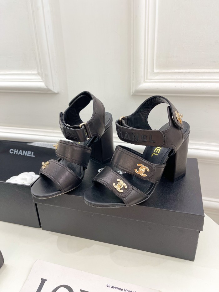 Chanel Womens Shoes Sandals Slippers Luxury Brand Design with Original Box Women Sandals 8cm Heel