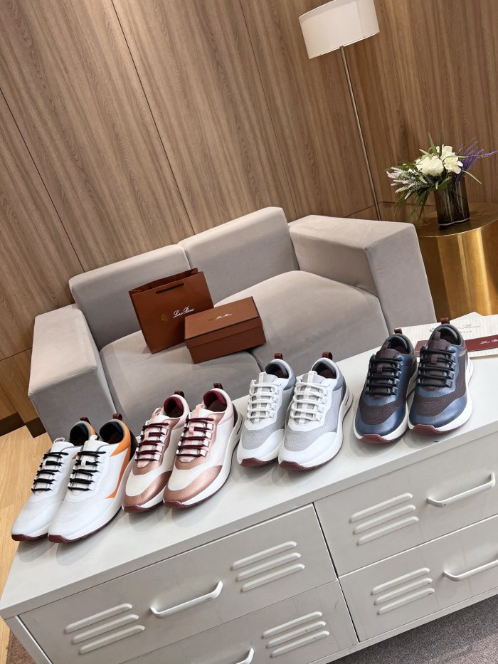 Loro Piana Mens Shoes Sneakers Casual Design Luxury Brand Fashion Shoes for Men with Original Box Week End Walk Casual Shoes