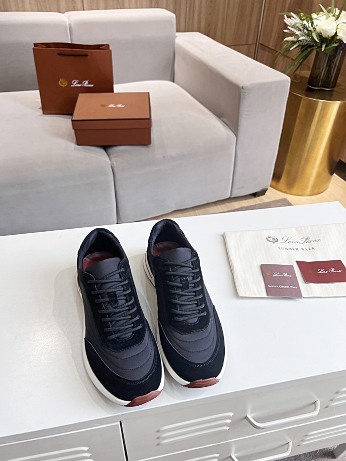 Loro Piana Mens Shoes Sneakers Casual Design Luxury Brand Fashion Shoes for Men with Original Box Week End Walk Casual Shoes