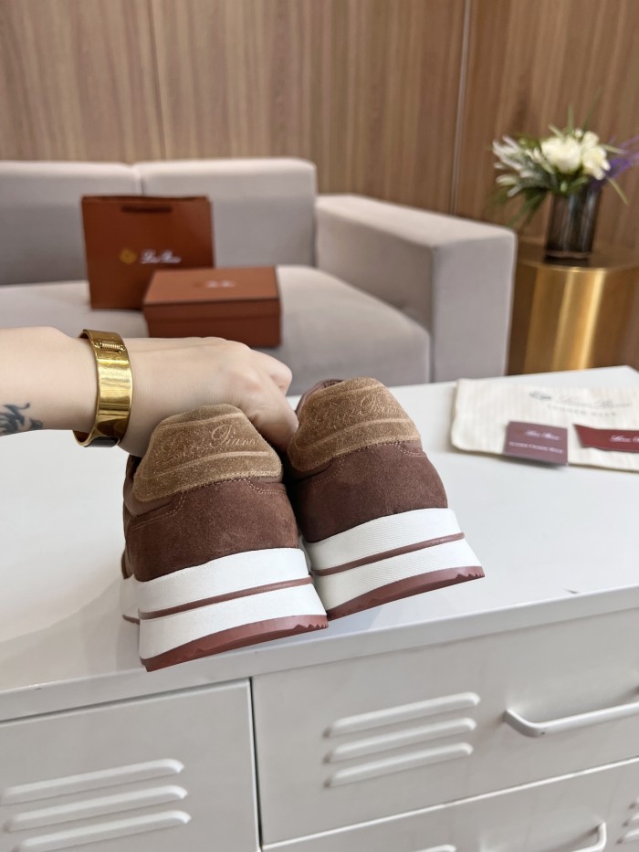 Loro Piana Mens Shoes Sneakers Casual Design Luxury Brand Fashion Shoes for Men with Original Box Week End Walk Casual Shoes