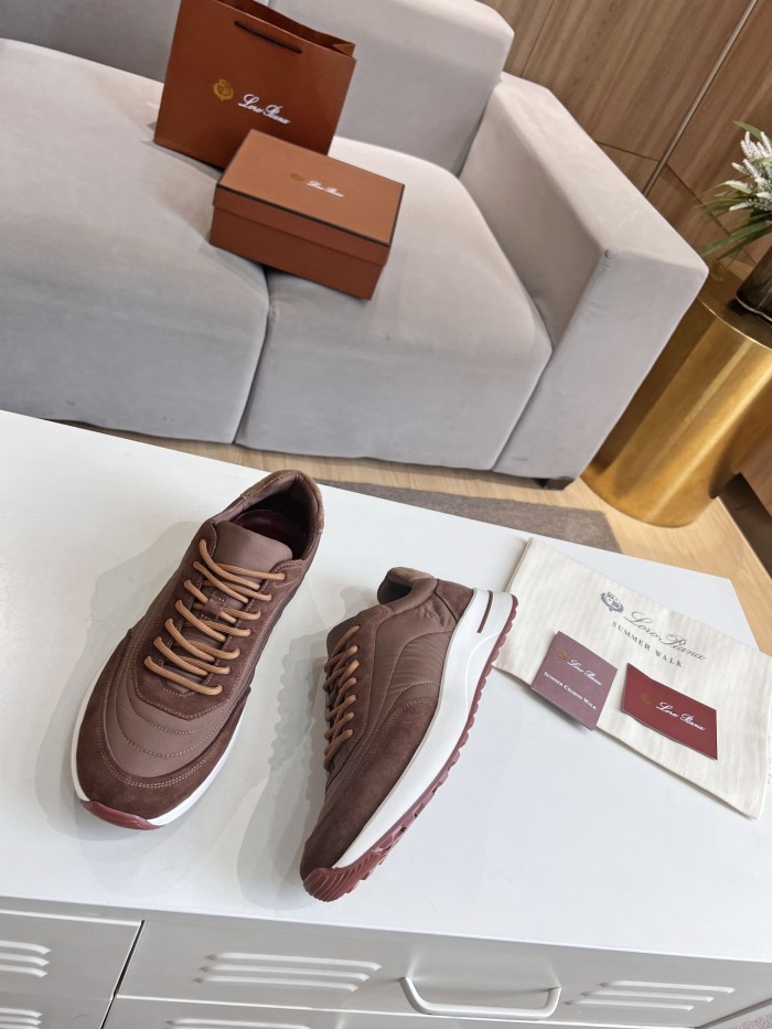 Loro Piana Mens Shoes Sneakers Casual Design Luxury Brand Fashion Shoes for Men with Original Box Week End Walk Casual Shoes
