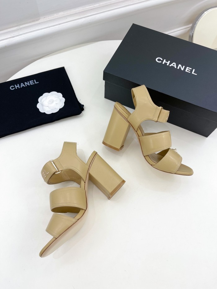 Chanel Womens Shoes Sandals Slippers Luxury Brand Design with Original Box Women Sandals 8cm Heel