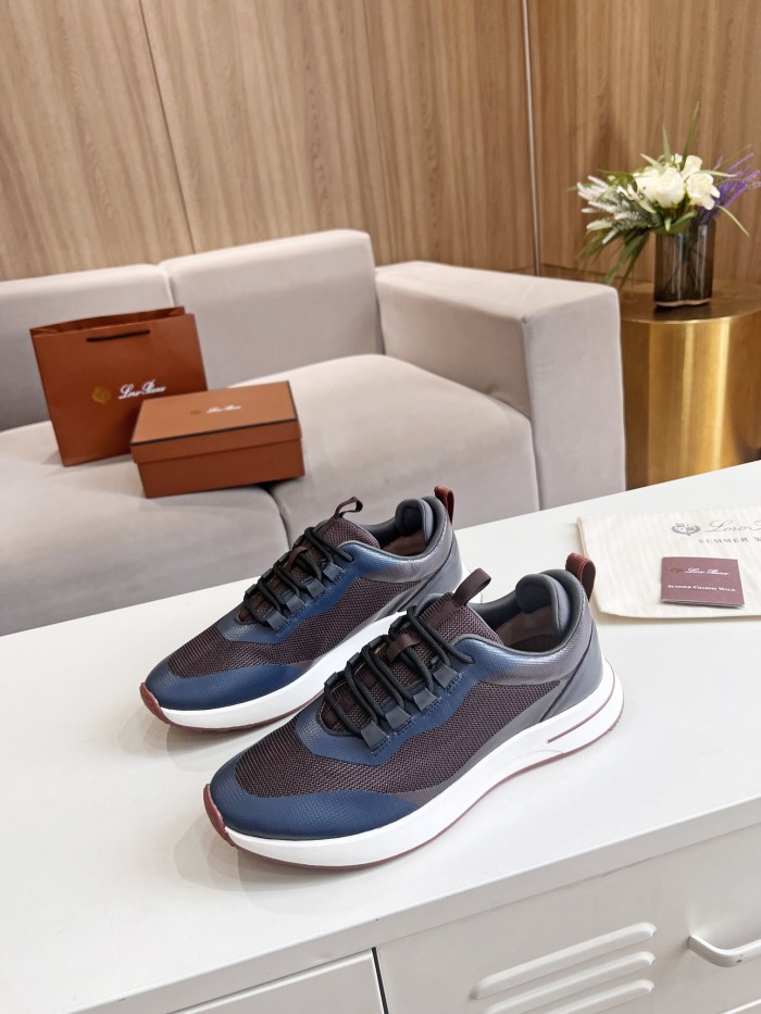 Loro Piana Mens Shoes Sneakers Casual Design Luxury Brand Fashion Shoes for Men with Original Box Week End Walk Casual Shoes