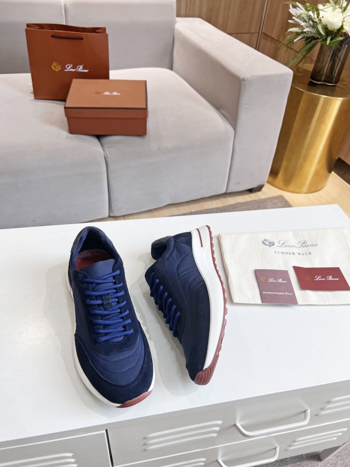 Loro Piana Mens Shoes Sneakers Casual Design Luxury Brand Fashion Shoes for Men with Original Box Week End Walk Casual Shoes