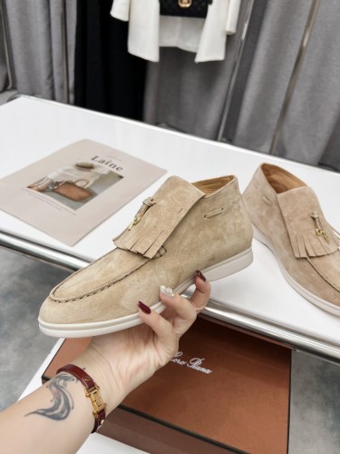 Loro Piana Womens Shoes Loafers Casual Design Luxury Brand Fashion Shoes for Women with Original Box