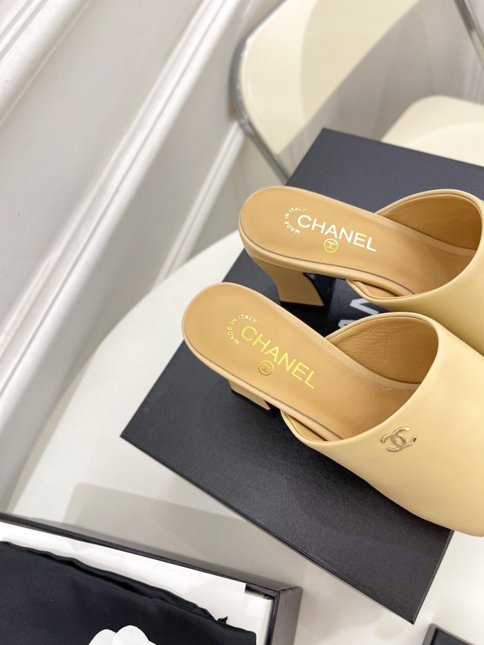 Chanel Womens Shoes Sandals Slippers Luxury Brand Design with Original Box Women Slippers 7cm Heel