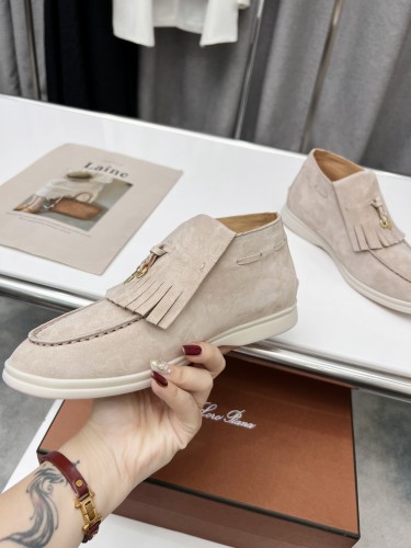 Loro Piana Womens Shoes Loafers Casual Design Luxury Brand Fashion Shoes for Women with Original Box