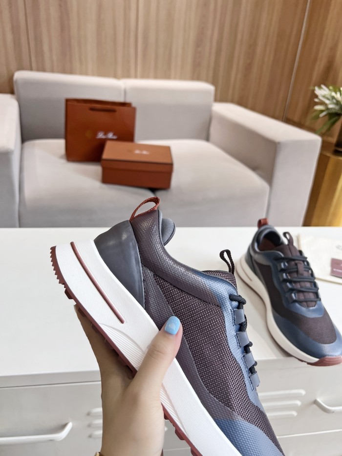 Loro Piana Mens Shoes Sneakers Casual Design Luxury Brand Fashion Shoes for Men with Original Box Week End Walk Casual Shoes