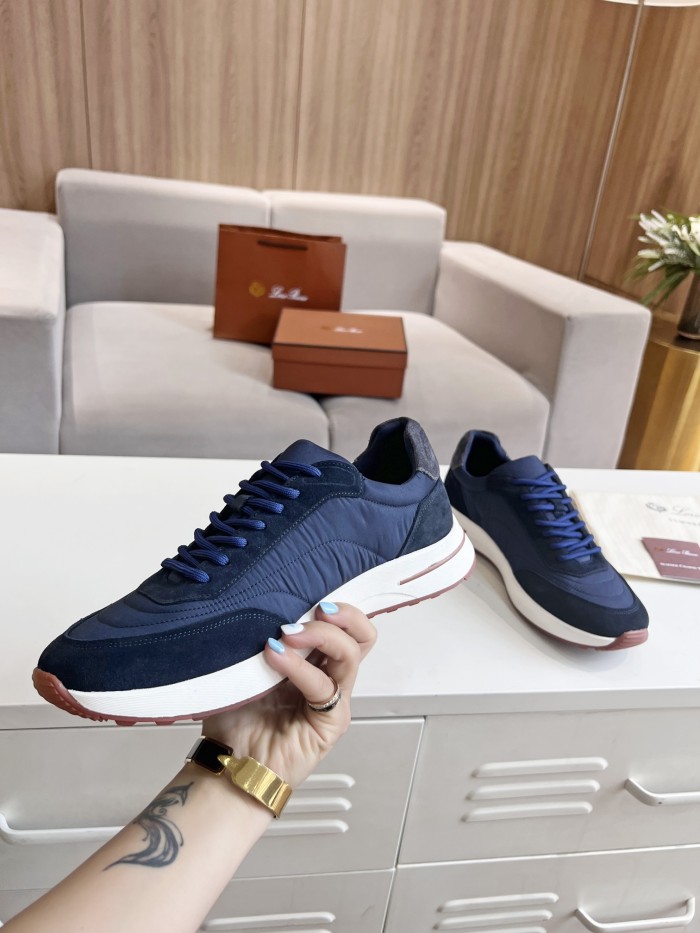 Loro Piana Mens Shoes Sneakers Casual Design Luxury Brand Fashion Shoes for Men with Original Box Week End Walk Casual Shoes