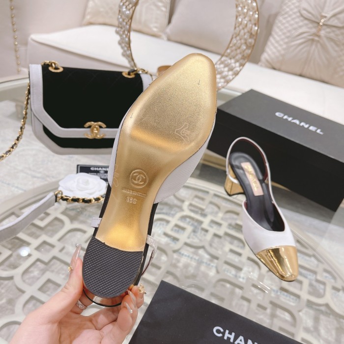Chanel Womens Shoes Sandals Slingbacks Luxury Brand Design with Original Box Women Slippers Slingback 6cm Heel