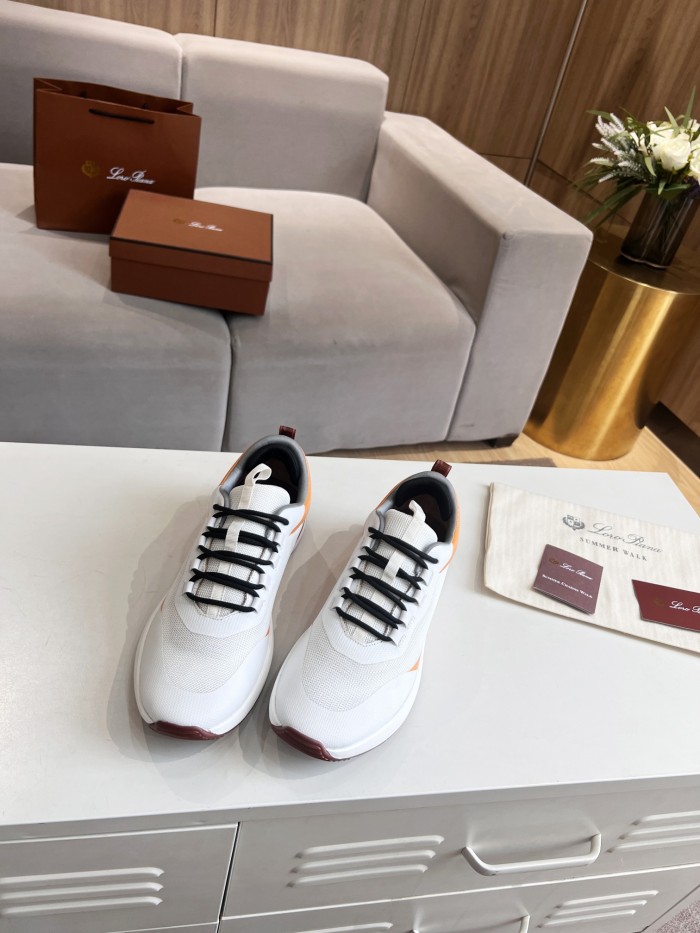 Loro Piana Mens Shoes Sneakers Casual Design Luxury Brand Fashion Shoes for Men with Original Box Week End Walk Casual Shoes