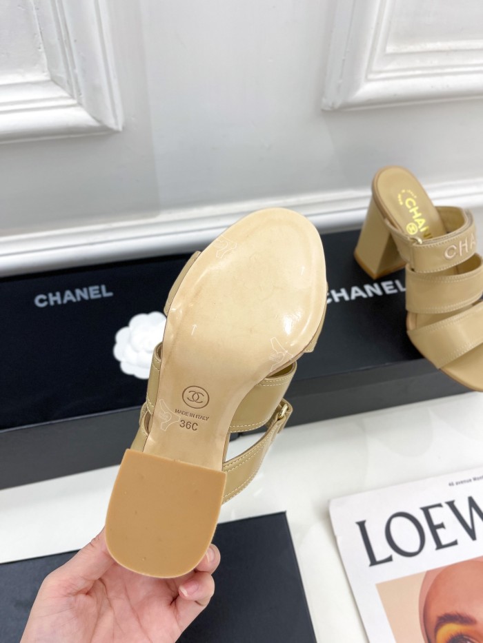 Chanel Womens Shoes Sandals Slippers Luxury Brand Design with Original Box Women Sandals 8cm Heel