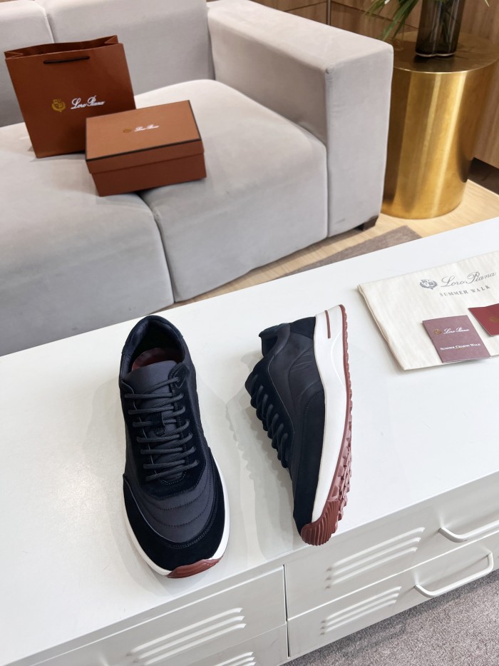Loro Piana Mens Shoes Sneakers Casual Design Luxury Brand Fashion Shoes for Men with Original Box Week End Walk Casual Shoes